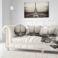 thumbnail image 3 of Designart Vintage View of Paris France - Cityscape Photo Throw Pillow - 12x20, 3 of 5