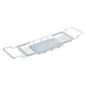 thumbnail image 5 of Bandeja para bañera Bandeja de baño de acero Estante de almacenamiento Ajustable con ranura Toallero Organizador Bandeja multipropósito para B BLESIY Bandeja para carrito de bañera, 5 of 8