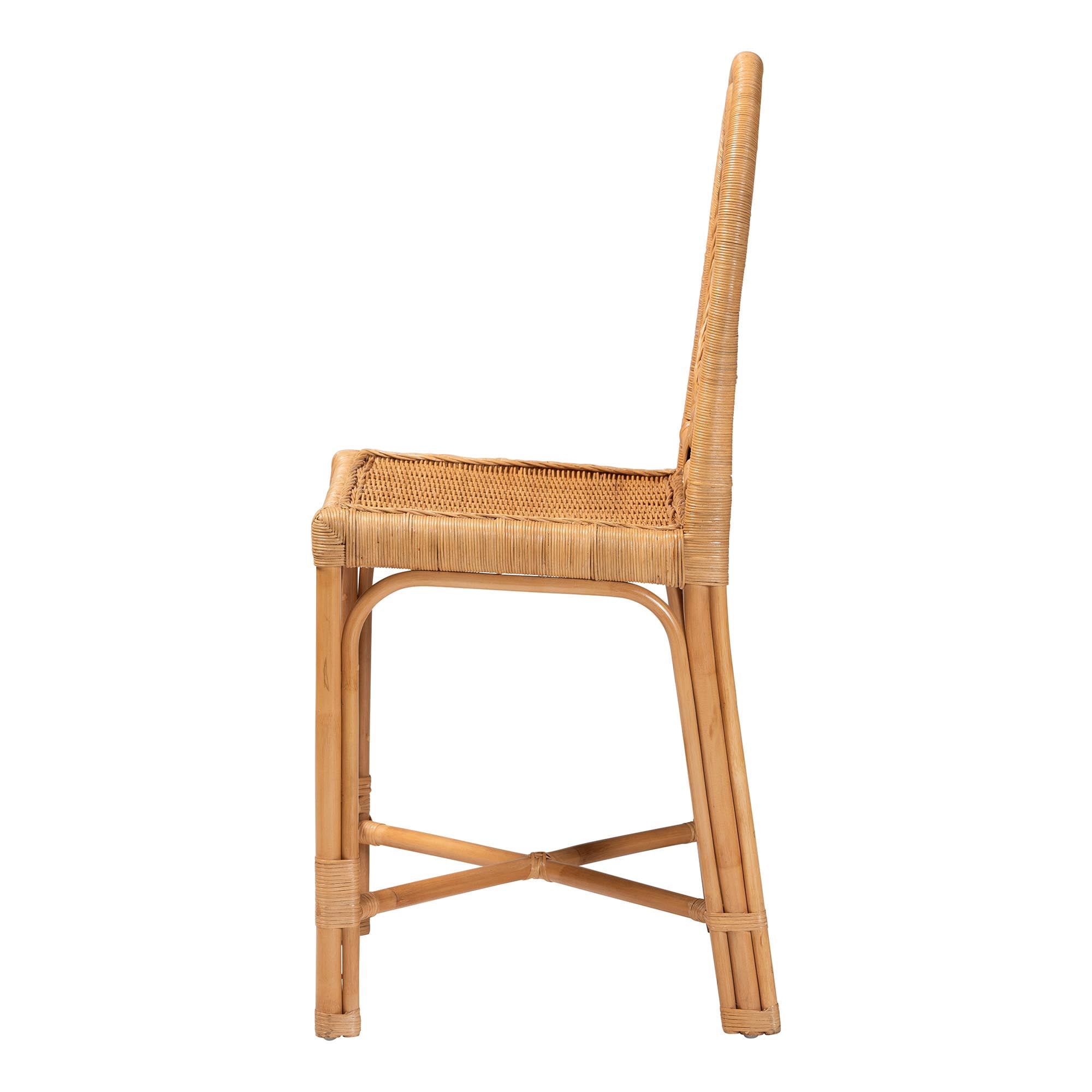 bali & pari Oxford Boho Counter Stool, Counter Height, Seat Height of 24", Light Honey
