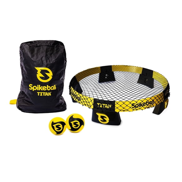 Set de juego Spikeball Titan con estructura resistente y pelotas, portátil