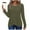 Army Green, variant on FAIWAD Long Sleeve Tops for Women Crew Neck Button Decor Knit Tunic Tops Casual Fall Winter Layering Blouse