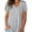Gray, variant on Women's T Shirt V-Neck Short Sleeve Shirt Classic-Fit Casual Breathable Tee Summer Basic Tops