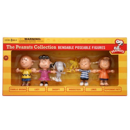 Juego de figuras flexibles de Charlie Brown y The Peanuts NJCroce 54382028008