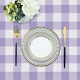 thumbnail image 6 of decorUhome Rectangle Tablecloth, Waterproof Vinyl Flannel Backed Table Cloth, Buffalo Wipeable Plastic Table Cover for Kitchen and Outdoor, Lavender and White, 60" x 84", 6 of 9