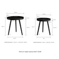 thumbnail image 5 of Nesting End Tables Circular Contemporary Decor by Lavish Home, Set of 2 (Black), 5 of 8