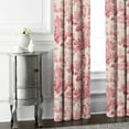 thumbnail image 3 of Maison Toile Red Pinch Pleat Drapery Panel - Pair 40"x132", 3 of 5