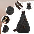 thumbnail image 4 of Bolso bandolera de lona - Bolso bandolera pequeño tipo bandolera para el hombro, mochila de ocio para hombres y mujeres, 4 of 5