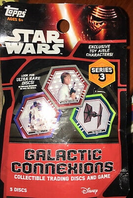 10 Unopened Packs TOPPS Star Wars Galactic Connexions Exclusive WalMart Discs 