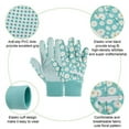 thumbnail image 3 of Qweryboo Floral Gardening Gloves, Soft Breathable Yard Work Gloves with Non-Slip PVC Dots, 4 Pairs, 3 of 7