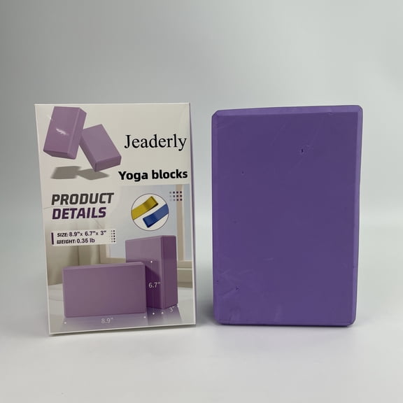 Jeaderly Yoga blocks,Yoga Blocks, EVA Foam Yoga Block Supportive Latex-Free, Non-Slip Exercise Blocks, Yoga Accessories for Pilates, Meditation, Balance, Stretching and Deep Poses