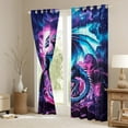 thumbnail image 3 of Castle Fairy Gothic Dragon Blackout Curtains Set of 2 (52x84 Each),Animal Window Curtains, 3 of 6