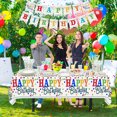thumbnail image 7 of Rainbow Party Supplies - Birthday Banner, Colorful Mini Polka Dot Paper Plates, Napkins, Cups, Tablecloth, Knives, Fork, Spoon and Straws for Kid Adult Party Decorations, Serves 20 Guests, 7 of 7