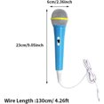 thumbnail image 4 of PEACNNG Wired Microphone, Dynamic Wired Microphone 3.5mm Jack Lightweight Battery-Free Kids Singing Machine Wired Microphone for Home (Blue), Free Size, 4 of 5