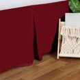 thumbnail image 3 of Superior Egyptian Cotton Solid Bed Skirt, King, Burgundy, 3 of 3