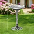 thumbnail image 4 of SPECSTAR Bird Bath, 28 inch Height Polyresin Lightweight Antique Outdoor Garden Birdbath Gray, 4 of 7