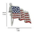 thumbnail image 5 of American Flag Brooches Vintage * Enamel Crystal Brooch Shawl Pin New Q9, 5 of 7