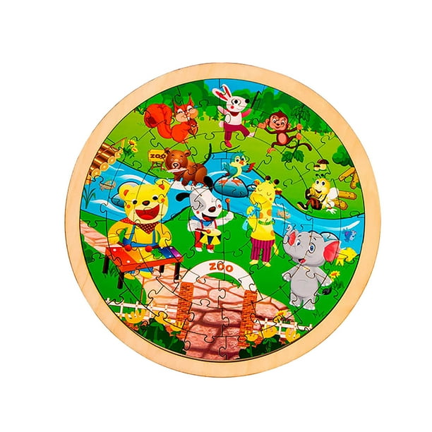 Partheme Novelty Toys 3 Counts Children Wooden Puzzle 64 Educational Puzzle Game Kids Toys As show