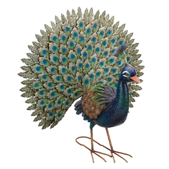 Regal Art & Gift Peacock - Pride Metal 24.75" Bird Statue