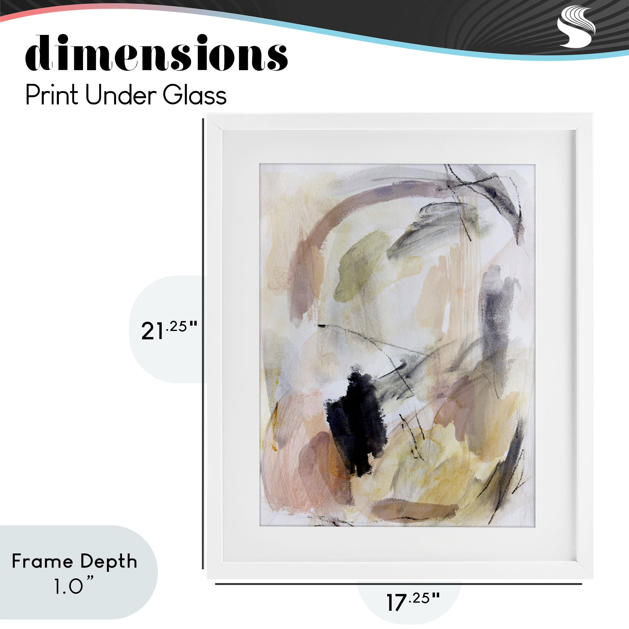 Stupell Industries Chaotic Sketches Paint Strokes White Framed Print Under Glass, design by Hope Bainbridge