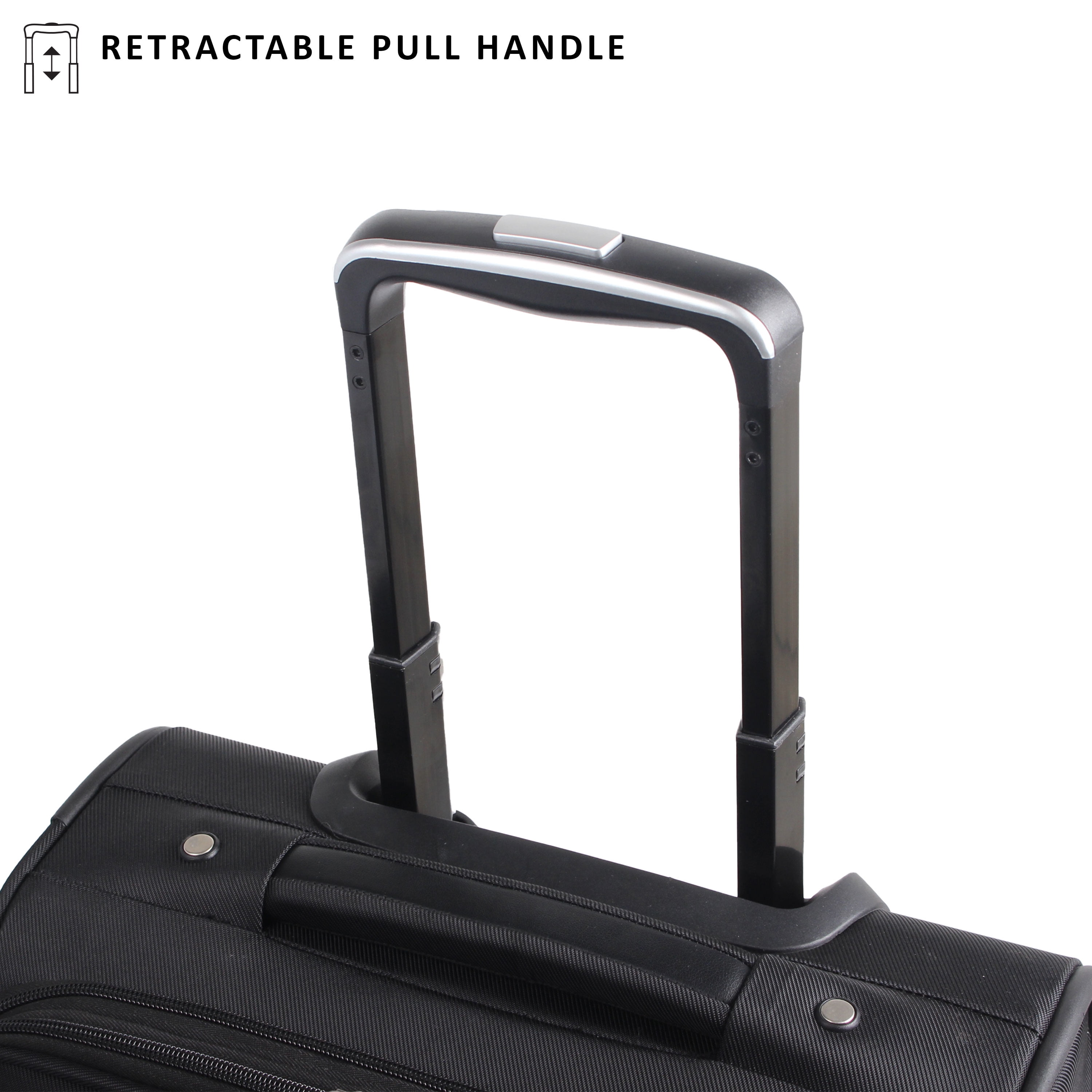 MADDEN NYC, Soft Side 24" Expandable Checked Luggage with Spinner Wheels, Black