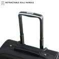 thumbnail image 4 of MADDEN NYC, Aesthetic Soft Side 20" Expandable Carry-on Luggage with Spinner Wheels, Black, 4 of 9