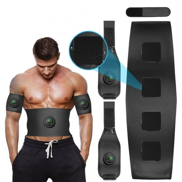 ABS Muscle Stimulator Abdominal Training Fitness Belt Trainer 6 Toning Belt  Lose Modes 15 Gear Body Slimming Massager Workout Home Exercise Type 1 