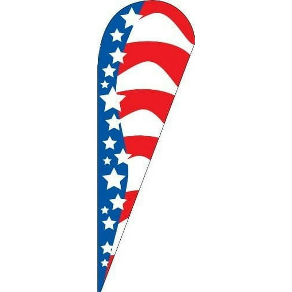 11ft x 3.3ft American Glory Flag Teardrop Flag Set - Feather Banner Flag - INCLUDES 15ft POLE KIT AND HARDWARE - LIMITED TIME OFFER