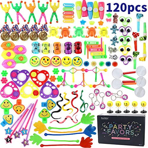Chest Prizes Toys for Classroom Amy&Benton 120PCS Prize Box Toys for Classroom Pinata Filler Toys for Kids Birthday Party Favors Assorted Carnival Prizes for Boys and Girls Treasure Box