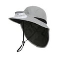 thumbnail image 4 of shoper Solar Fan Hat for Kids Wide Brim For Sun Lightweight & Adjustable & Breathable for Boys and Girls Size 3-12Y Light Gray One Size, 4 of 4