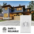 thumbnail image 5 of BN-LINK Heavy Duty 60-Minute in-Wall Spring Loaded Countdown Timer, Mechanical Switch,for Bathroom Fan ,Lights Timer, 2 Free Plate (White and Silver Metallic), 5 of 6