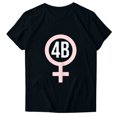 thumbnail image 2 of Fiudx Ofertas Del Día Blusa de Manga Corta con Estampado de Moda para Mujer, Divertida Camiseta con Cuello Redondo, 2 of 3