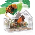 thumbnail image 4 of Magnetic Acrylic Jumping Spider Enclosure with Mushroom House, Easy-Feed Hole & Front Opening – Terrarium for Tarantula, Mantis, Beetle, Gecko, Hermit Crab, Reptile Habitat, 4 of 6