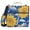 Hand Paint Sunflowers, variant on 3 Ring Zipper Binder with Shoulder Strap Waterproof Trapper Keeper 2 Inch D-Ring 500 Sheets Capacity Neon Skulls and Stars