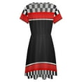thumbnail image 5 of Racing Car Theme Dress Summer Street Style Dresses Female Short Sleeve Printed Sundress, 5 of 7