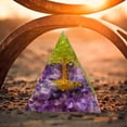 thumbnail image 1 of Crystal Energy Orgone Pyramid Mold Riqueza Prosperidad Peridot Heal Gem (5 cm), 1 of 6