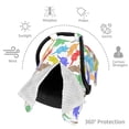 thumbnail image 3 of Car Seat Cover Baby - Colored Armadillos Breathable Infant Car Seat Cover for Baby Carseat, Lightweight Comfort Baby Essentials Must Haves Newborn Stuff for Girl Boy, 3 of 7