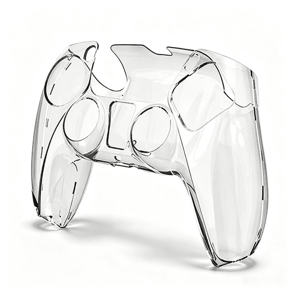 For Crystal Clear Protective Hard Shell Case Compatible with PS5 DualSense Controller, Shock‑Resistant Transparent PC Cover Game Controller Accessory