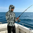thumbnail image 4 of Men's UPF 50+ Sun Protection Lightweight Full Zip Camo Hoodie Jacket Long Sleeve Fishing Hiking Performance Shirt, 4 of 8