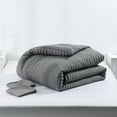 thumbnail image 6 of RUIKASI Seersucker King Comforter Set (102x90 inches), 3 Pieces- 100% Soft Washed Microfiber Lightweight Bedding with 2 Pillowcases,All Season Down Alternative,Grey, 6 of 7