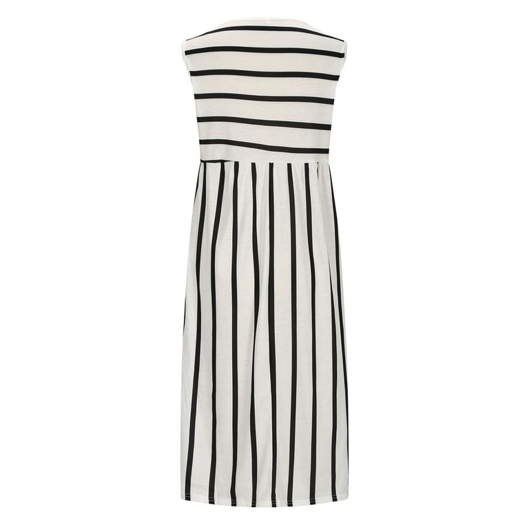 WIZUTIZ Womens Summer Dresses Casual Stylish Swing High Waist Midi Dress Striped Pleated Dress Round Neck Sleeveless Shift Dress for Teen Girls Wide Straps with Pockets Stretch Wedding Dress White - Walmart.com WIZUTIZ Womens Summer Dresses Casual Stylish Swing High Waist Midi Dress Striped Pleated Dress Round Neck Sleeveless Shift Dress for Teen Girls Wide Straps with Pockets Stretch Wedding Dress White - Walmart.com