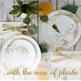 thumbnail image 6 of PLASTICPRO 128-piece Gold Floral Plastic Plates Disposable Heavy Duty Elegant Plate for Party, 7'' & 10'', 6 of 8
