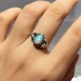 thumbnail image 3 of Ethiopian Opal Ring, 925 Silver Ring, Statement Ring, Handmade Ring, Crystal Ring, Minimalist Ring, Beautiful Ring, Charm Ring, Boho Ring**, 3 of 3