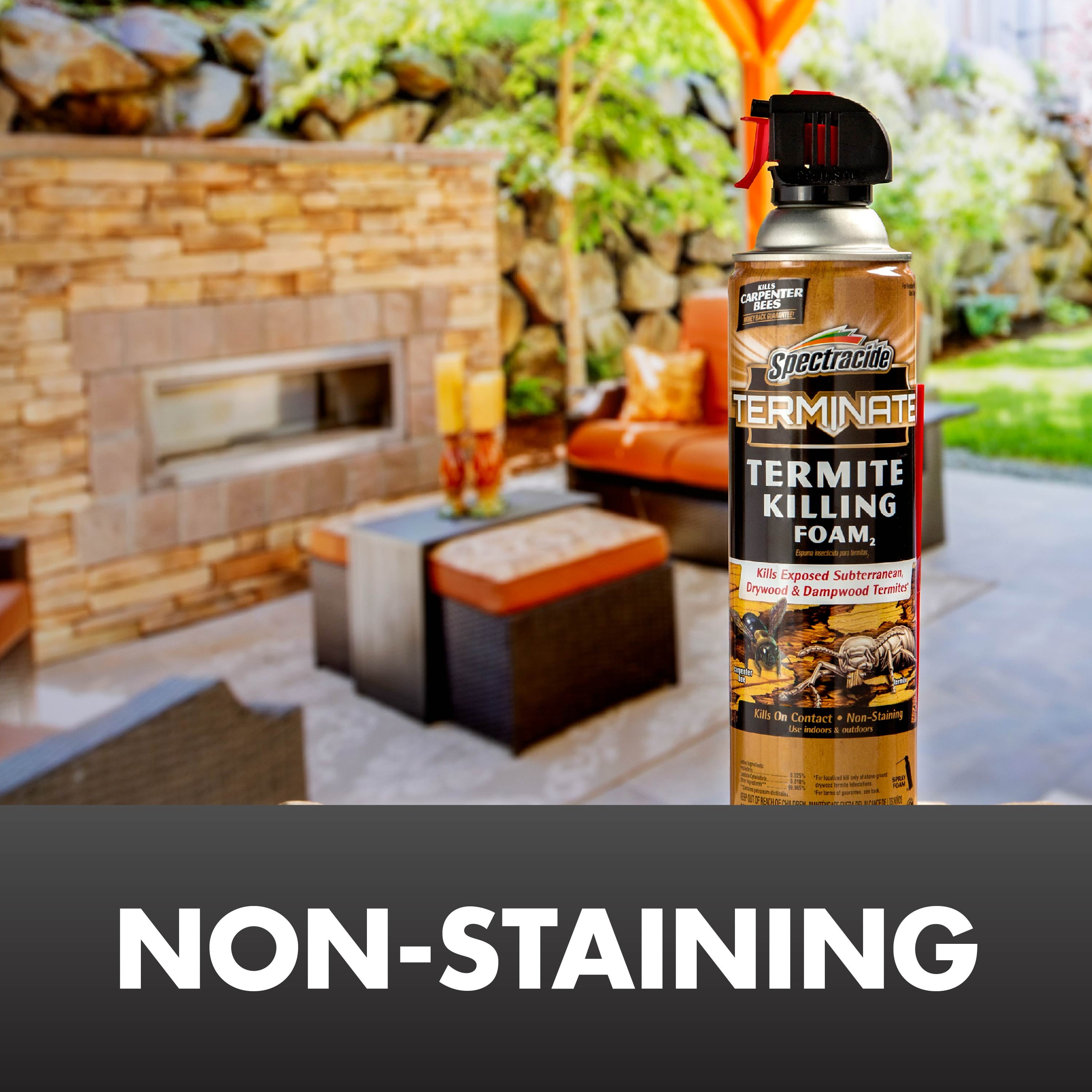 Spectracide Terminate Termite Killing Foam Aerosol, for Indoor and Outdoor Use, 16 Ounces