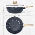 thumbnail image 2 of GiPP Nonstick Deep Frying Pan 9.5 Inch Saute Pan with Lid,Easy to Clean,Compatible with All Stovetops,with Heat-Resistant Handle, 2 of 7
