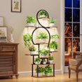 thumbnail image 6 of Plant Stand Indoor with Grow Lights, 9 Tiered 63" Tall Plant Shelf Corner Plant Stands  for Plants Display, Metal Plant Flower Display Shelves for Living Room, Patio, Balcony, 6 of 7