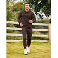 thumbnail image 5 of COOFANDY Men's Tracksuit 2 Piece Hoodie Sweatsuit Sets Casual Athletic Jogging Suits Waffle Plaid Jacquard Outfits, 5 of 9