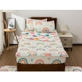 thumbnail image 2 of NTBED 3-Piece Kids Comforter Set Twin Zipper Bedding for Girls, Rainbow Comforter with Flower Pattern (Beige), 2 of 8