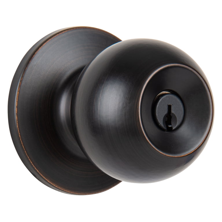 Brinks Keyed Entry Doorknob & Deadbolt Twin Pack, Bronze photo 3