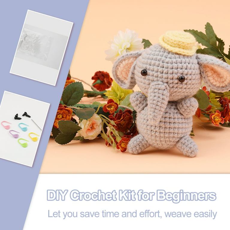  Crochetta Crochet Kit for Beginners, Crochet Kit w Step-by-Step  Video Tutorials, Crochet Starter Kit Learn to Crochet Kits for Adults Kids  Beginners, Jumbo 2 Penguins Familly (40%+ Yarn Content)
