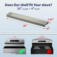 thumbnail image 2 of Stove Top Magnetic Shelf for Kitchen Organization, 30" Magnetic Spice Rack Over The Stove, 4" Deep Spice Organizer with Border All Around, Brushed Stainless, Silver, 2 of 15